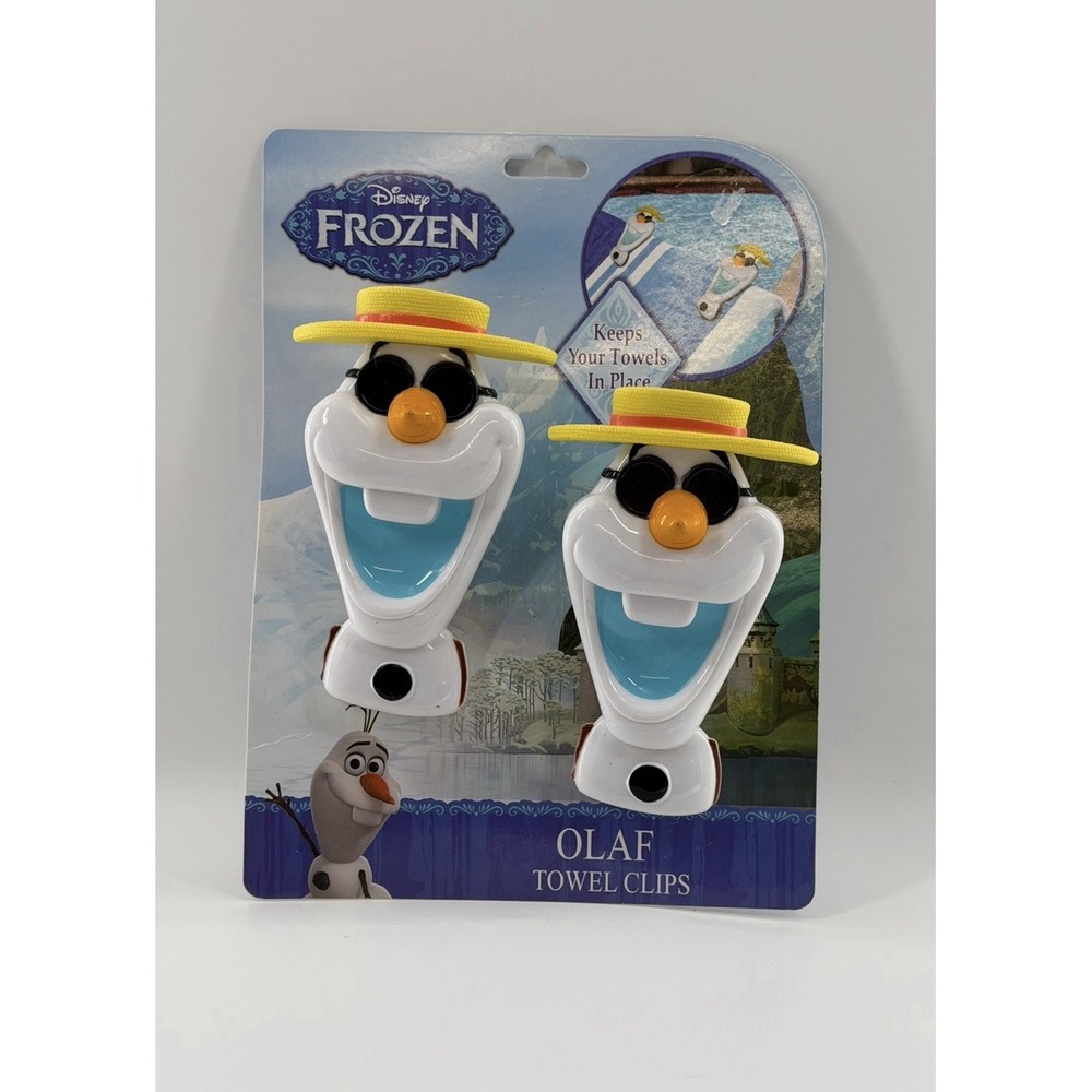Disney Frozen Olaf Sarong and Beach Towel Clips Clamps New